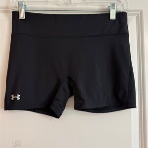 Under Armour Black Compression Shorts MD | Athletic Workout Bike Shorts